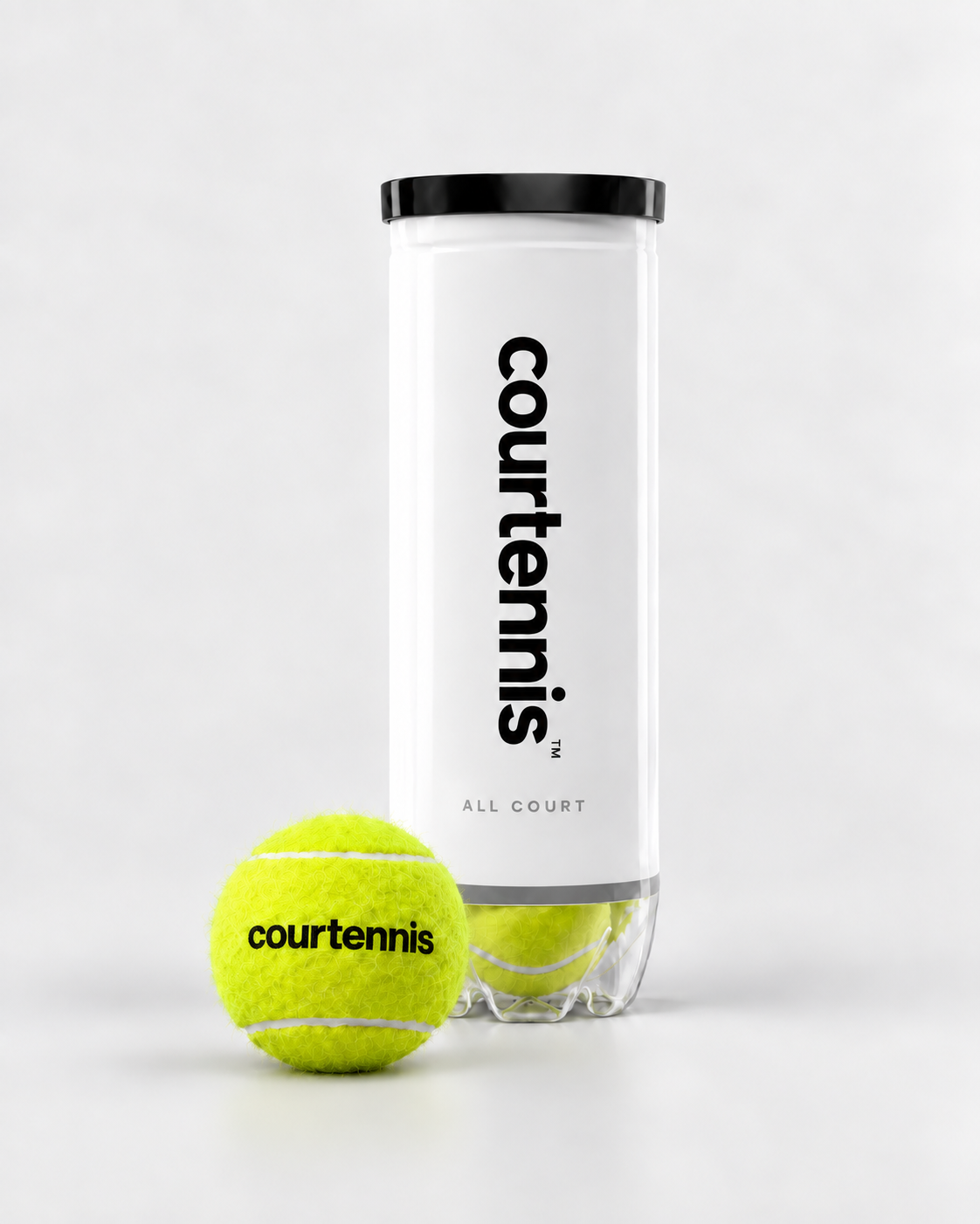 Courtennis pressurized can with a branded tennis ball